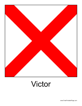 Victor Free Printable Flag