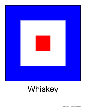 Whiskey Free Printable Flag