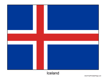 Iceland Free Printable Flag