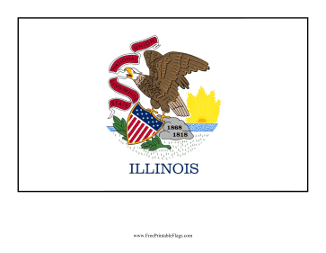 Illinois Free Printable Flag