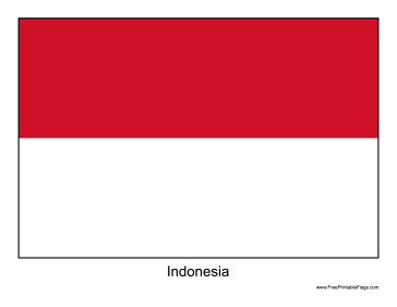 Indonesia Free Printable Flag
