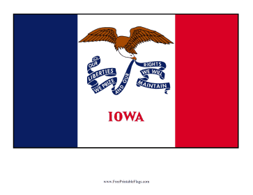 Iowa Free Printable Flag