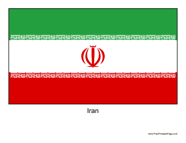 Iran Free Printable Flag