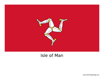 Isle of Man Free Printable Flag