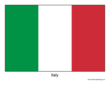 Italy Free Printable Flag