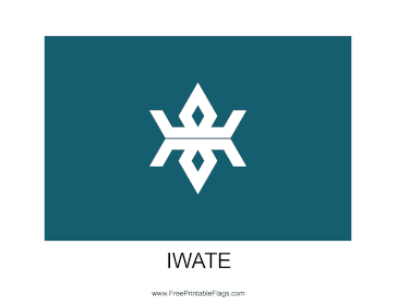 Iwate Free Printable Flag