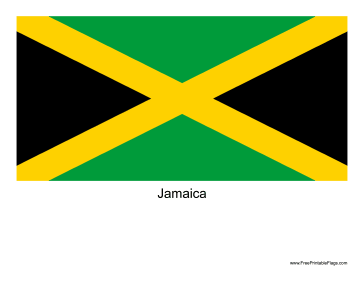Jamaica Free Printable Flag