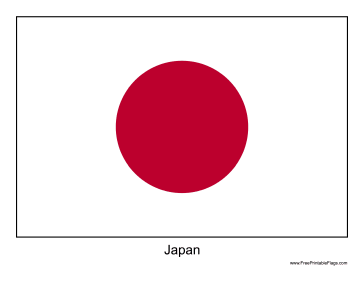 Japan Free Printable Flag