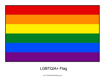 LGBTQIA Free Printable Flag