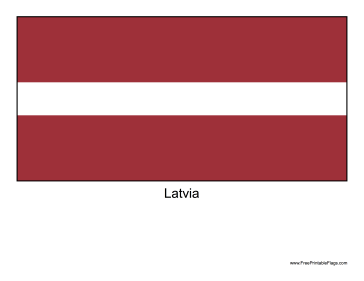 Latvia Free Printable Flag