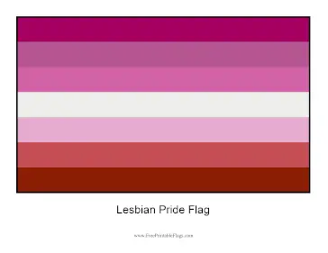 Lesbian Pride Free Printable Flag