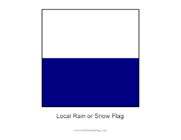 Local Rain Or Snow Free Printable Flag