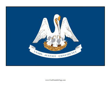 Louisiana Free Printable Flag