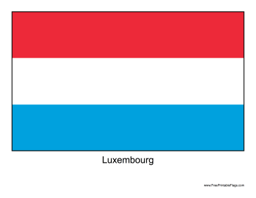 Luxembourg Free Printable Flag