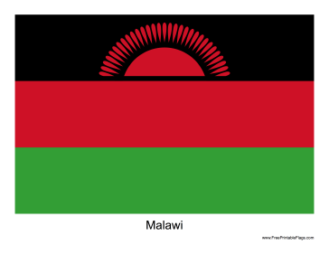 Malawi Free Printable Flag