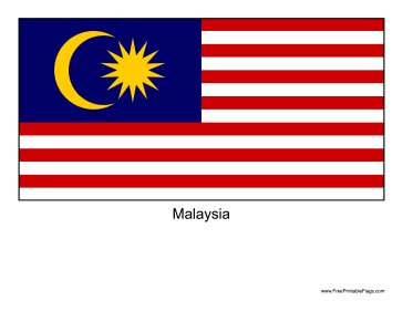 Malaysia Free Printable Flag