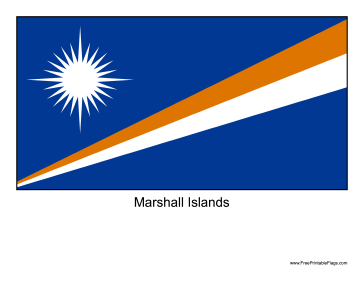 Marshall Islands Free Printable Flag
