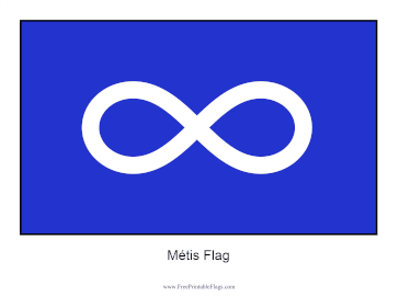 Metis Blue Free Printable Flag