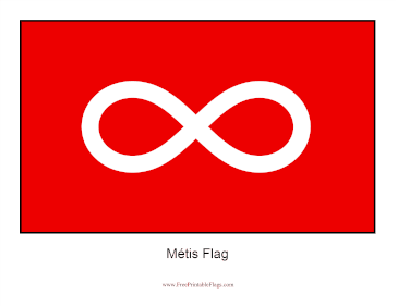 Metis Red Free Printable Flag