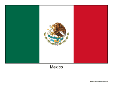 Mexico Free Printable Flag