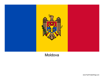Moldova Free Printable Flag