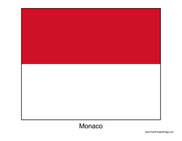 Monaco Free Printable Flag