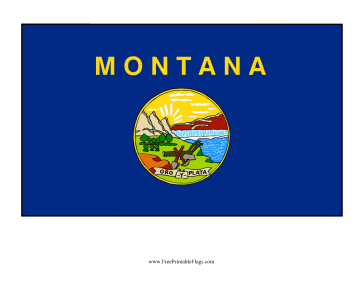 Montana Free Printable Flag