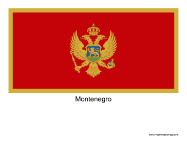 Montenegro Free Printable Flag