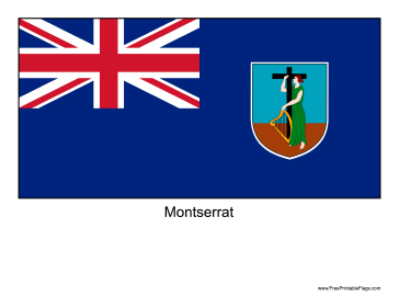 Montserrat Free Printable Flag
