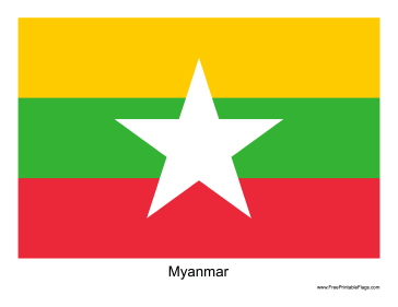 Myanmar Free Printable Flag