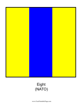 NATO Eight Free Printable Flag