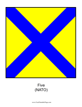 NATO Five Free Printable Flag