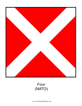 NATO Four Free Printable Flag