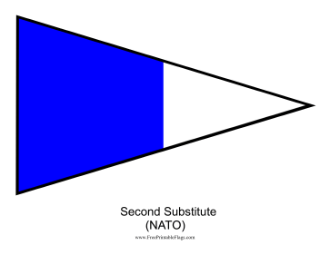 NATO Second Substitute Free Printable Flag