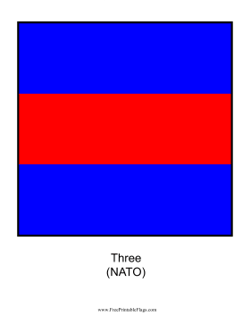 NATO Three Free Printable Flag