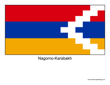 Nagorno-Karabakh Free Printable Flag