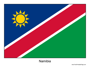 Namibia Free Printable Flag