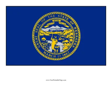 Nebraska Free Printable Flag