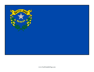 Nevada Free Printable Flag