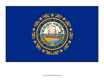 New Hampshire Free Printable Flag