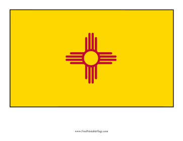 New Mexico Free Printable Flag