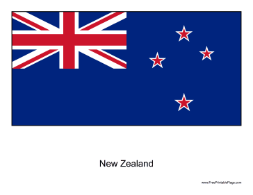 New Zealand Free Printable Flag