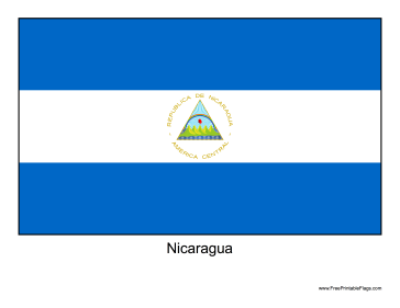 Nicaragua Free Printable Flag