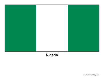 Nigeria Free Printable Flag