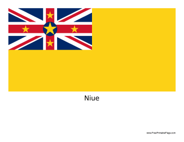Niue Free Printable Flag