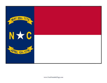 North Carolina Free Printable Flag