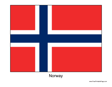 Norway Free Printable Flag