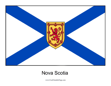 Nova Scotia Free Printable Flag