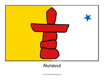 Nunavut Free Printable Flag