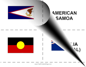 Oceania Flash Cards Free Printable Flag